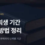 개인회생 기간 단축 방법: 단계별 기간과 변제기간 3년 정리 - 법무법인 조일