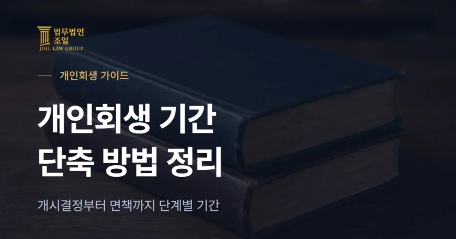 개인회생 기간 단축 방법: 단계별 기간과 변제기간 3년 정리
