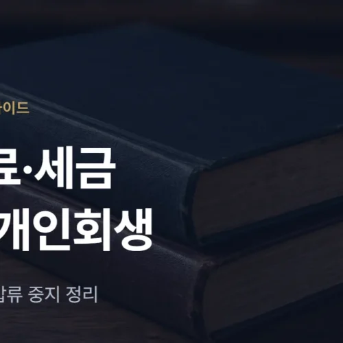 건강보험료 체납·세금 체납 있을 때 개인회생, 전액 변제와 압류 중지 정리